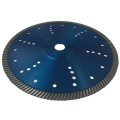 36pcs cooling holes with reinforced center Hot Press turbo diamond saw blade for dry cutting granite